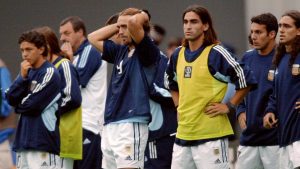 Argentina, derrotada en el mundial 2002