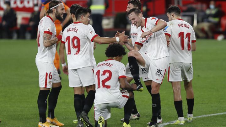 Sevilla celebrando un gol